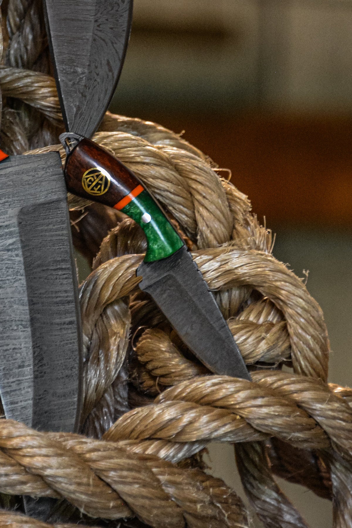 The Scout - Green/Orange Resin & Wood (ONLY 10 MADE)
